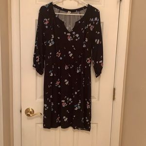 Cute Floral Quarter Sleeve Dress
